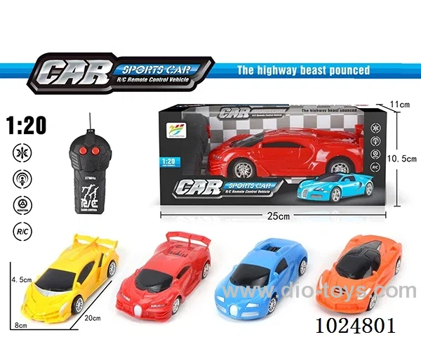 1:20 2ch RC car with light 4sets &4color mixed loading not include in window box