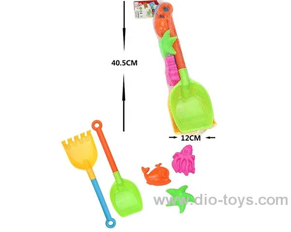 5pcs beach toys in net bag