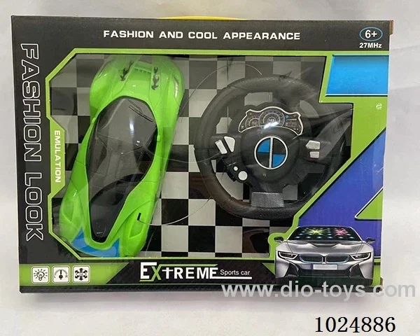2ch rc car with 3D LIGHT 2color mixed loading in window box
