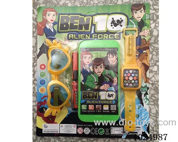 Telephone &watch &glasses include battery in blister card