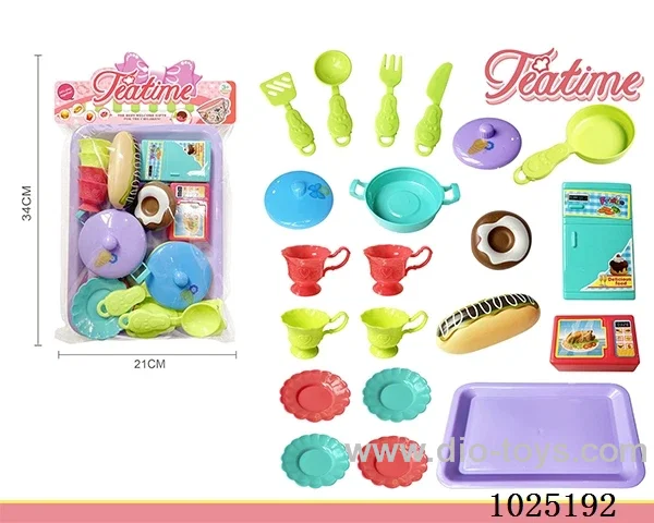 Tea set in PVC bag with header