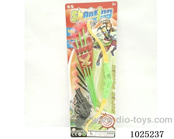 Bow and arrow &soft gun in blister card