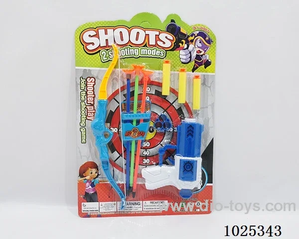 Bow and arrow &soft gun in blister card