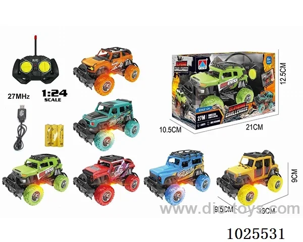 1:24 4ch RC car with light include battery  in  window box