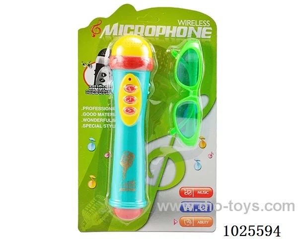 Microphone &glasses in blister