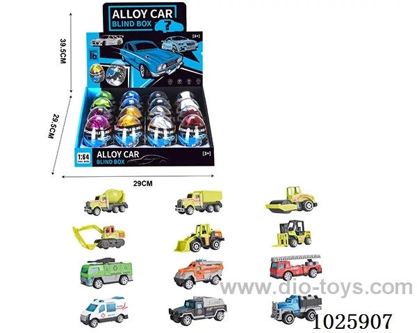 1:64 free wheel alloy car 12sets mixed loading in display box