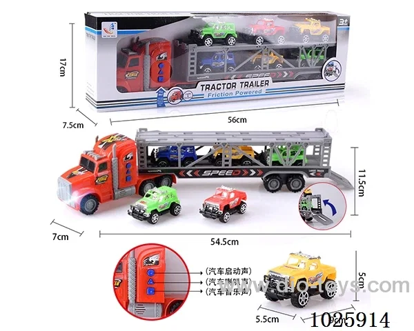 Inertia car with light&music 4color mixed loading in window box