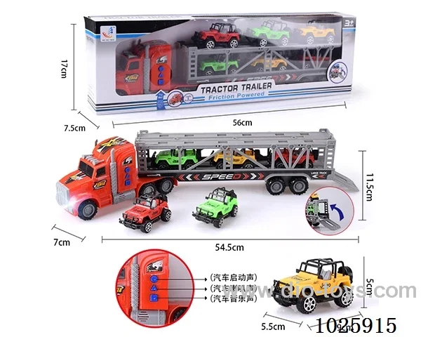 Inertia car with light&music 3color mixed loading in window box