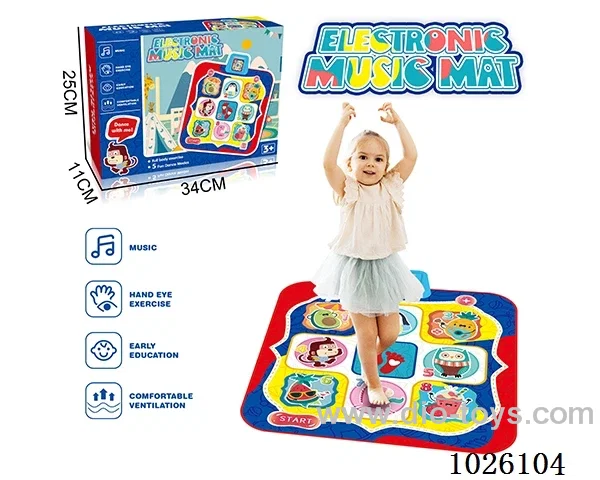 Dance rug with light include battery in color box
