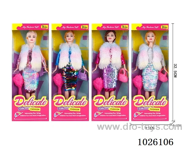 11inch Barbie 4sets mixed loading in window box