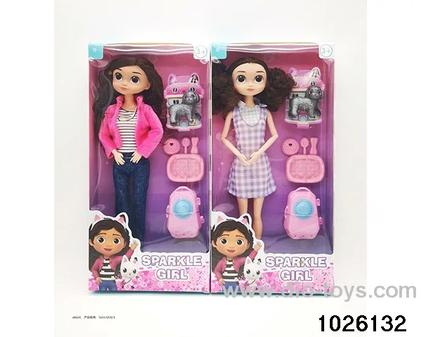 11.5 inch 9 joint doll set in window box
