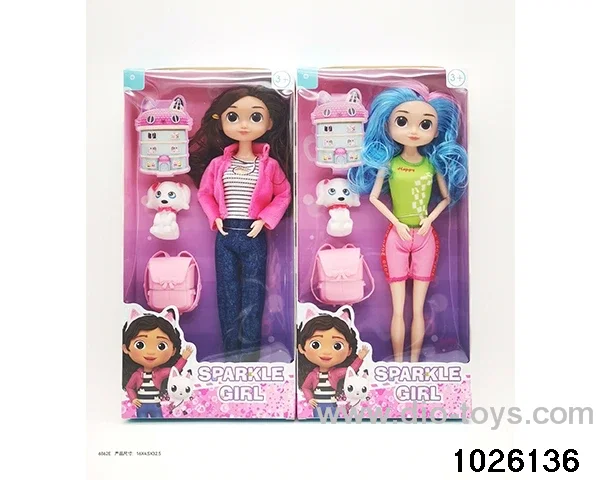 11.5 inch 9 joint doll set in window box