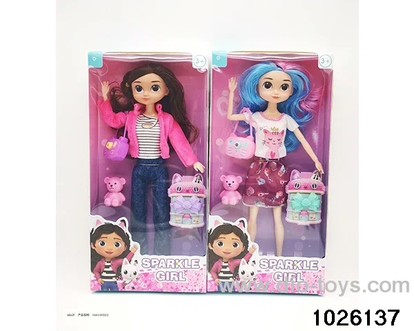 11.5 inch 9 joint doll set in window box