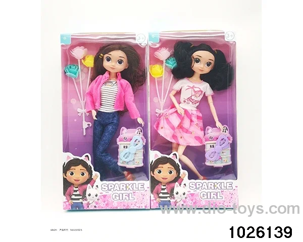 11.5 inch 9 joint doll set in window box