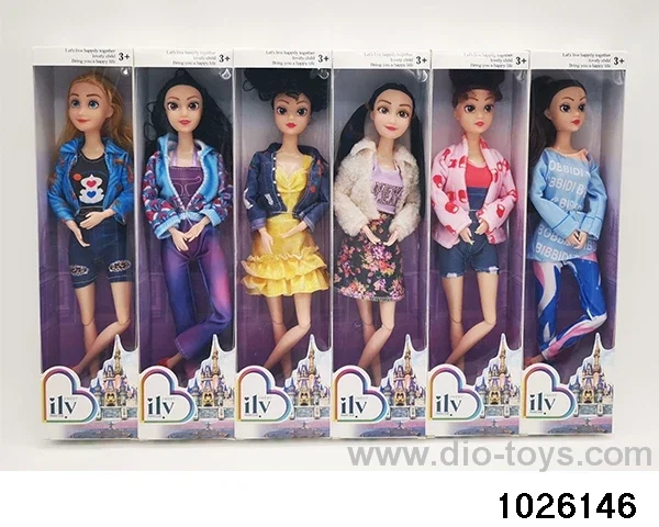11.5 inch 11 joint doll set in window box