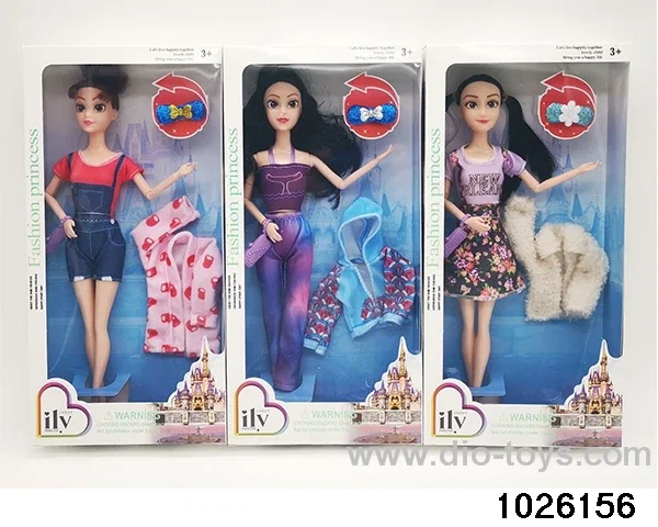 11.5 inch 9 joint doll set in window box