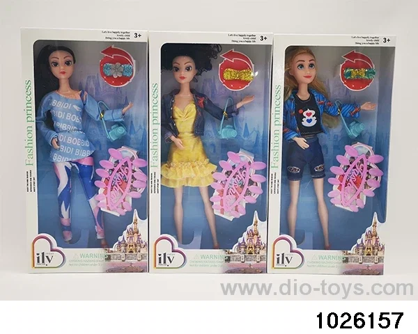 11.5 inch 9 joint doll set in window box