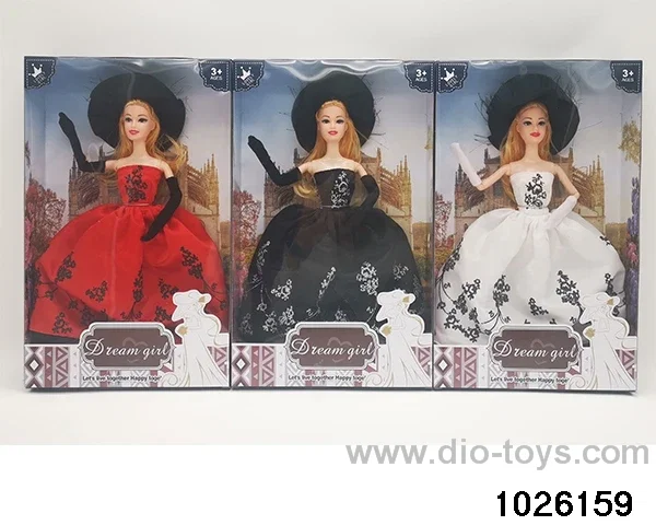 11.5 inch 9 joint doll set in window box