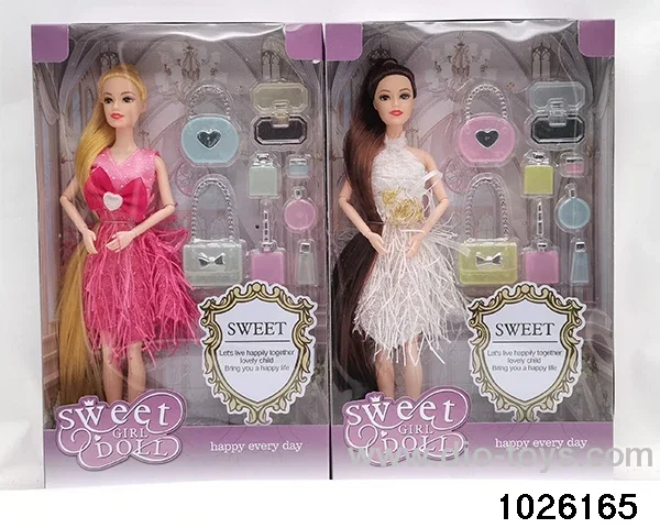 11.5 inch 9 joint doll set in window box