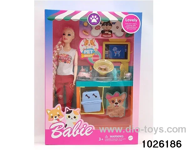 11.5 inch 9 joint doll set in window box