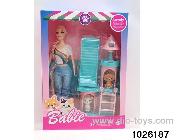 11.5 inch 9 joint doll set in window box