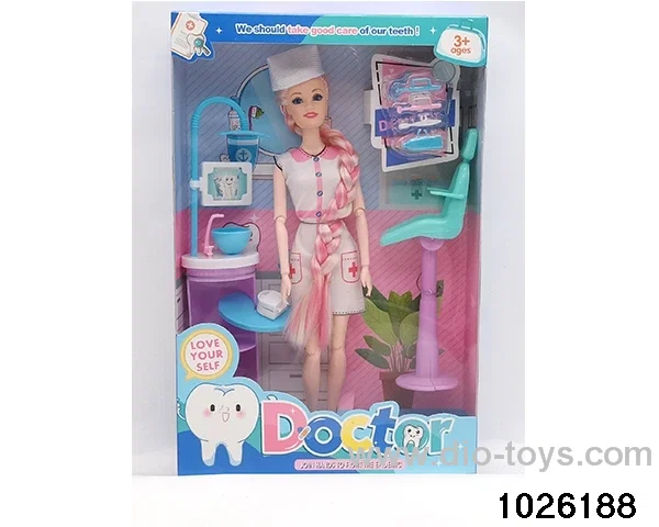 11.5 inch 11 joint doll set in window box