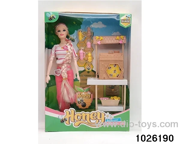 11.5 inch 9 joint doll set in window box