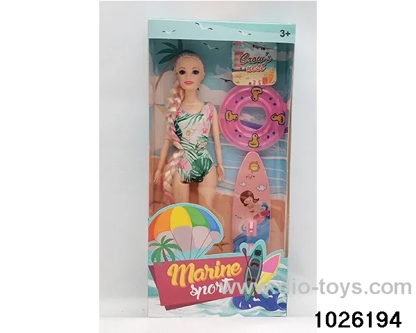 11.5 inch 9 joint doll set in window box