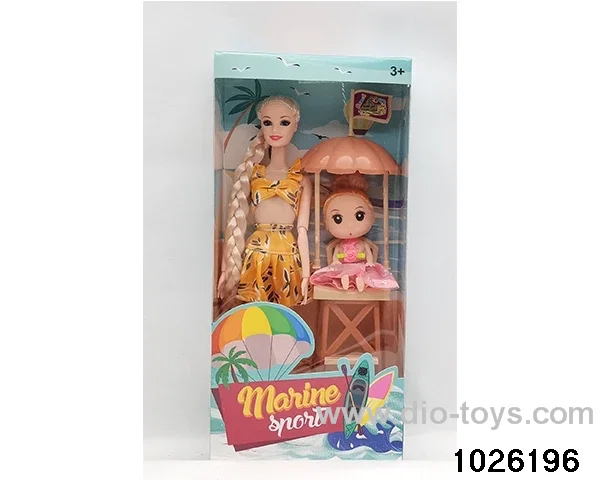 11.5 inch 9 joint doll set in window box