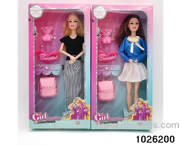 11.5 inch 9 joint doll set in window box