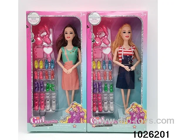 11.5 inch 9 joint doll set in window box