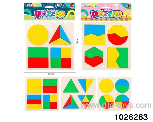 Wooden puzzle in PP bag with header