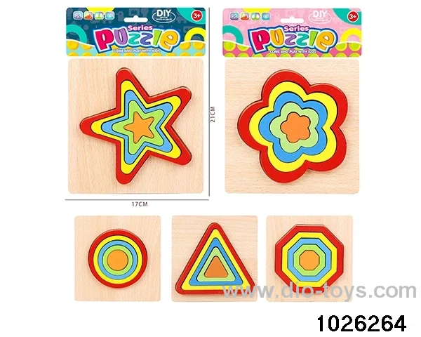 Wooden Patchwork in PP bag with header