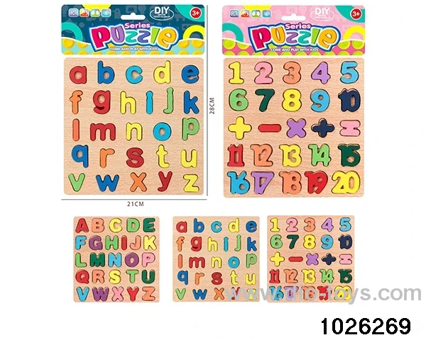 Wooden puzzle in PP bag with header