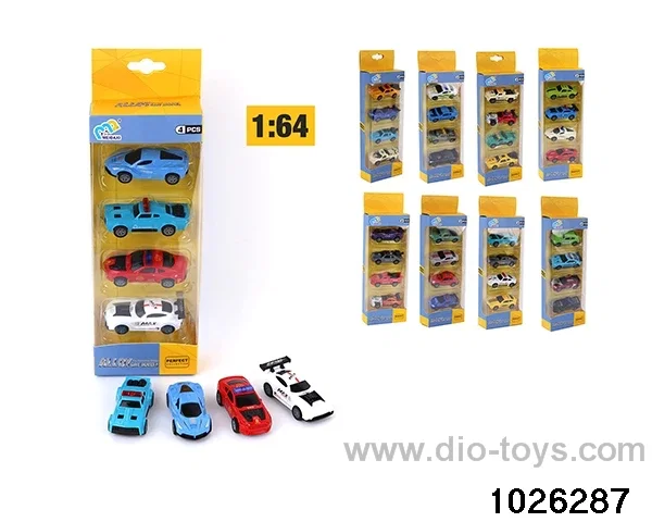 1:64 back to the force of the alloy car in 4pcs window box