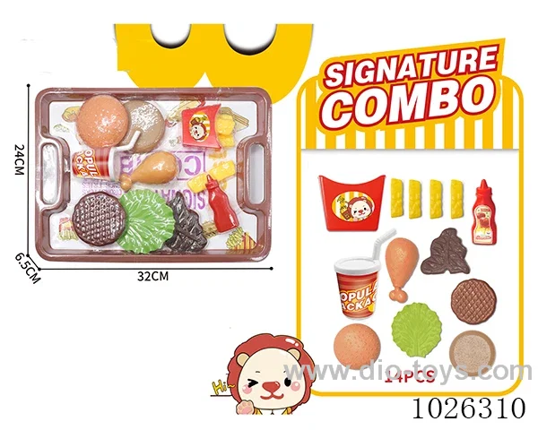 Burger fast food restaurant set in blister