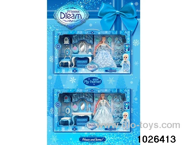 Doll dresser set in window box