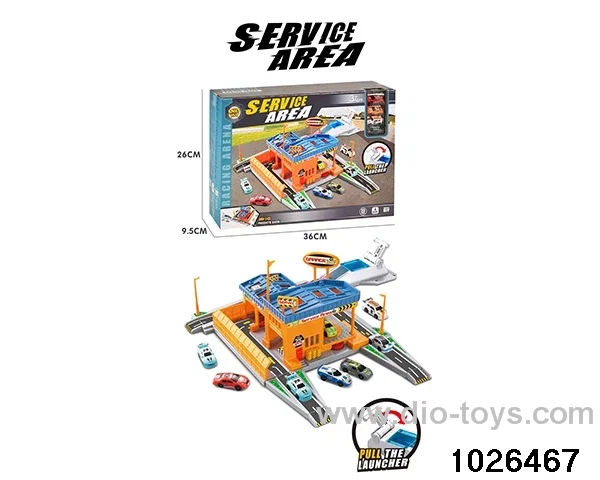 Ejector car repair yard set in window box