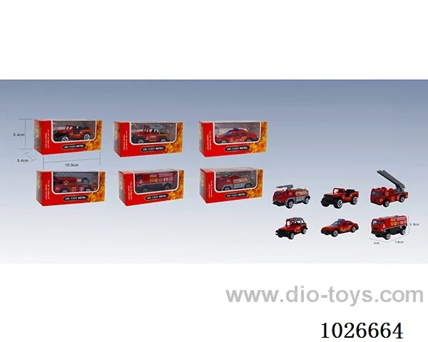 free wheel alloy car 6sets mixed loading in window box