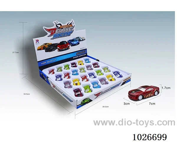 24pcs pull back alloy car 8sets mixed loading in display box
