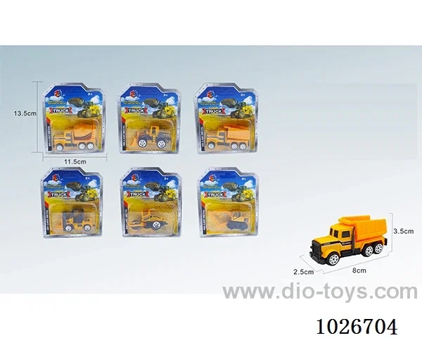 free wheel alloy car 6sets mixed loading in blister card