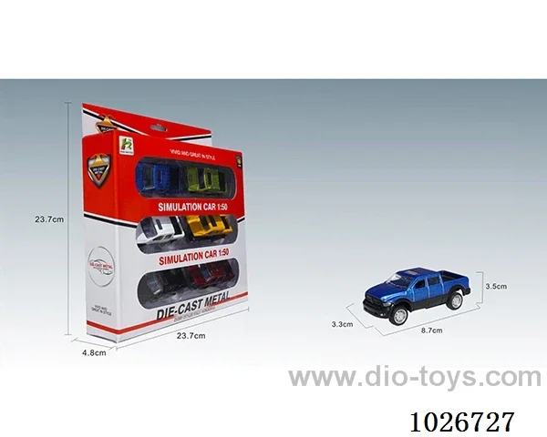 1:50 6pcs Pull Back Alloy Car 6sets&6color mixed loading in window box