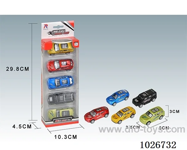 5pcs pull back alloy car 6sets &6color mixed loaidng in window box