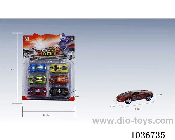 1:50 6pcs pull car alloy car 6sets&6clor mixed loading in high frequency