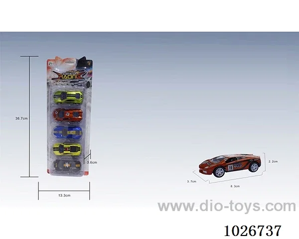 1:50 5pcs pull back alloy car 6sets &6color mixed loading in high frequency
