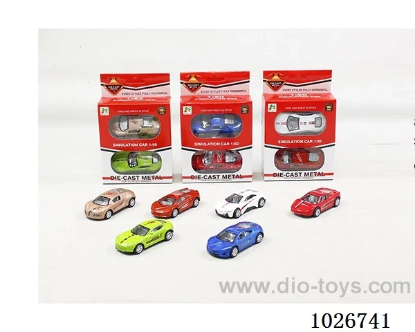 2pcs pull back alloy car 6sets&6color mixed loadingin window box