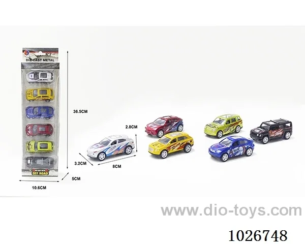6pcs 1:50 pull back alloy car 6sets&6color mixed loading in window box