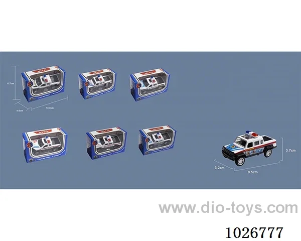 1:50 pull back alloy car 6sets &6color mixed loading in window box