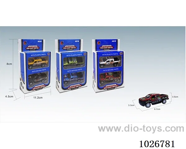 1:50 2pcs pull back alliy car 6sets/6color mixed loading in window box