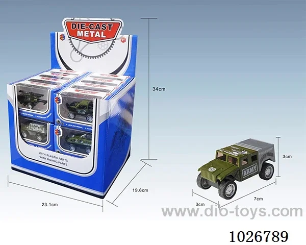 1:55 24pcs  pull back alloy car 6sets &6color mixed loading in display box